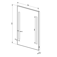 Aqualine Zrkadlo s LED osvetlením 60x80cm, kolískový vypínač ATH6