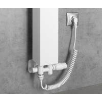 Bruckner WICHER COMBI pripojovacia sada termostatická pre stredové pripojenie 50mm, biela 600.331.4