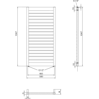 Sapho MATEO vykurovacie teleso 500x1047mm, biela MO501