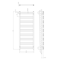 Sapho METRO DOS vykurovacie teleso 550x1430 mm, chróm IR430R