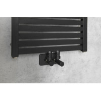 Aqualine TONDI vykurovacie teleso rovné 450x1330 mm, stredové pripojenie, čierna mat DT476T