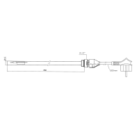 Aqualine Elektrická vykurovacia tyč bez termostatu, krútený kábel, 600 W LT90600K