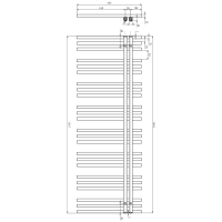 Sapho SOPHINA vykurovacie teleso 600x1647 mm, čierna mat IR704