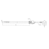 Aqualine Elektrická vykurovacia tyč bez termostatu, krútený kábel, 300 W LT90300K