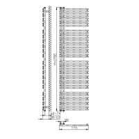 Aqualine TUBINI vykurovacie teleso 596x1782 mm, biela DC330T