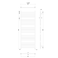 Sapho METRO vykurovacie teleso 600x1530 mm, chróm 0411-02