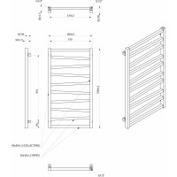 Sapho ZIG vykurovacie teleso 600x1096 mm, čierna mat ZG611B