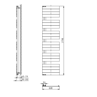 Aqualine MILI vykurovacie teleso 600x1798 mm, biela DC650T