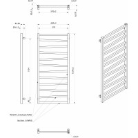 Sapho ZIG vykurovacie teleso 600x1334 mm, čierna mat ZG613B
