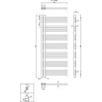 Sapho DORLION vykurovacie teleso 500x1200 mm, čierna mat 1130-21
