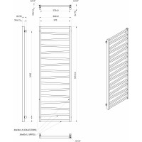 Sapho ZIG vykurovacie teleso 600x1810 mm, čierna mat ZG619B