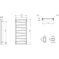 Sapho ZIG vykurovacie teleso 500x1334 mm, biela ZG513