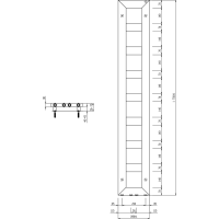 Sapho BLOCK vykurovacie teleso 280x1750 mm, čierna mat IR182