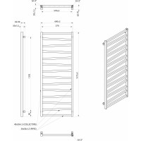 Sapho ZIG vykurovacie teleso 600x1572 mm, čierna mat ZG616B