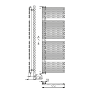 Aqualine TUBINI vykurovacie teleso 596x1454 mm, Antracit DC325T