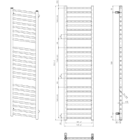 Sapho DINA vykurovacie teleso 400x1560 mm, biela IR364W