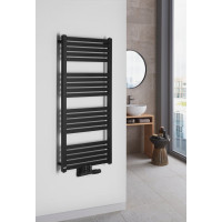 Bruckner GRUNT vykurovacie teleso rovné 500x1050 mm, stredové pripojenie, čierna mat 600.121.6