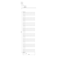 Aqualine POSEIDON vykurovacie teleso 450x1540mm, čierna mat PS415B