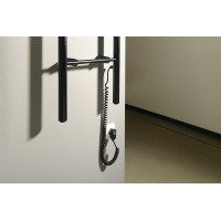 Sapho KARBO elektrický sušiak uterákov, okrúhly, 400x1120mm, 87 W, čierna mat KB904
