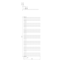 Aqualine POSEIDON vykurovacie teleso 550x1340mm, biela PS513