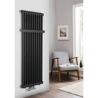 Sapho FEDE vykurovacie teleso 1500x490 mm, 10 seg., čierna mat IR193
