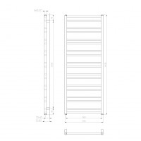 Sapho METRO DOS vykurovacie teleso 550x1430 mm, biela mat IR430T