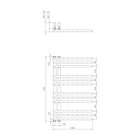 Aqualine POSEIDON vykurovacie teleso 450x740mm, biela PS474
