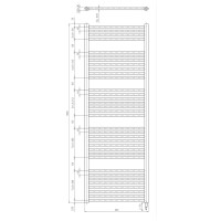 Aqualine DIRECT-E elektrické vykurovacie teleso rovné 600x1680 mm, 800 W, biela ILE66T