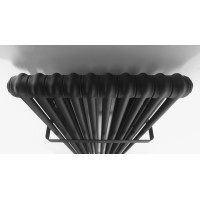 Sapho FEDE vykurovacie teleso 1500x490 mm, 10 seg., čierna mat IR193