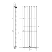 Sapho COLONNA vykurovacie teleso 602x1800 mm, metalická strieborná IR146