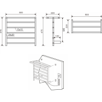 Sapho ELZOR elektrický sušiak uterákov 500x470 mm, 60 W, čierna mat EB510