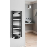 Bruckner ALBRECHT vykurovacie teleso 400x930 mm, stredové pripojenie, čierna mat 600.111.6