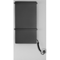 Sapho ELMIS elektrický sušiak uterákov 400x800 mm, 120 W, hliník, čierna mat EB430