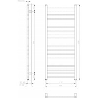 Sapho METRO vykurovacie teleso 500x1200 mm, biela IR410T