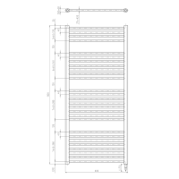 Aqualine DIRECT-E elektrické vykurovacie teleso rovné 600x1320 mm, 600 W, biela ILE36T