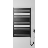 Aqualine TONDI-E elektrické vykurovacie teleso rovné 600x970 mm, 400 W, čierna mat DE466T