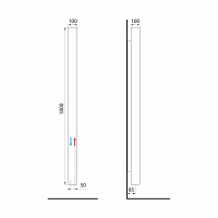 Sapho CUBIQ vykurovacie teleso 100x1800mm, biela mat LQ284