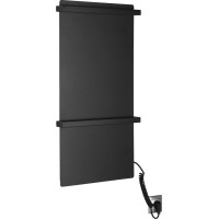 Sapho ELMIS elektrický sušiak uterákov 400x800 mm, 120 W, hliník, čierna mat EB430