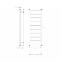 Sapho METRO LIGHT vykurovacie teleso 400x1140 mm, biela IR445T
