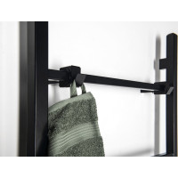 Sapho BARBO elektrický sušiak uterákov, hranatý, 600x1600mm, 160 W, čierna mat BB906