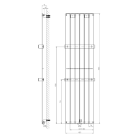 Sapho COLONNA vykurovacie teleso 450x1800 mm, biela IR141