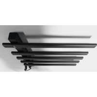 Sapho ELCOR elektrický sušiak uterákov 480x520x50 mm, 63 W, čierna mat EB530