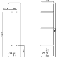 Sapho TABELLA vykurovacie teleso 370x1590 mm, biela mat MI1537