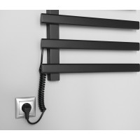 Sapho ELCOR elektrický sušiak uterákov 480x920x50 mm, 128 W, čierna mat EB460