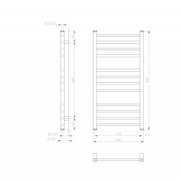 Sapho METRO vykurovacie teleso 450x890 mm, biela IR400T
