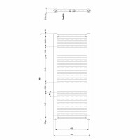 Aqualine DIRECT vykurovacie teleso s bočným pripojením 450x960 mm, biela ILR94T