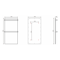 Sapho ELMIS elektrický sušiak uterákov 400x800 mm, 120 W, hliník, biela mat EB420