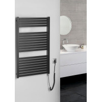 Aqualine TONDI-E elektrické vykurovacie teleso rovné 600x970 mm, 400 W, čierna mat DE466T