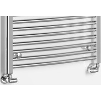 Aqualine ALYA vykurovacie teleso oblé 600x1420mm, chróm LLC204