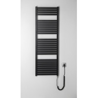 Aqualine TONDI-E elektrické vykurovacie teleso rovné 450x1330 mm, 500 W, čierna mat DE476T